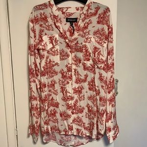 Betabrand Robo-Toile Boyfriend Shirt Sz M